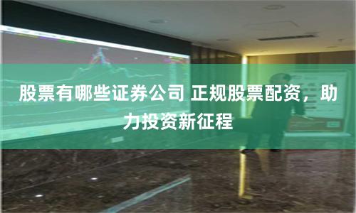 股票有哪些證券公司 正規(guī)股票配資，助力投資新征程